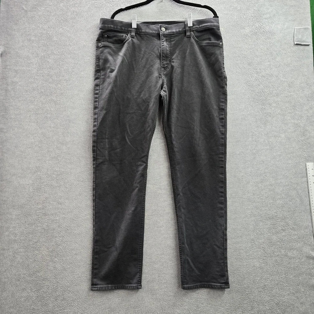 Banana Republic‎ Men Pants 36X30 Gray Chino Slim Twill Traveler 28